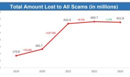 2023年，新加坡的诈骗案件增加了近50%;大多数受害者是为工作、电子商务诈骗而死